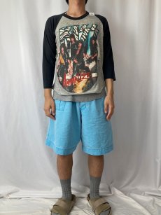 画像2: 80's KISS "ANIMALIZE" ハードロックバンド アルバムラグランTシャツ (2)