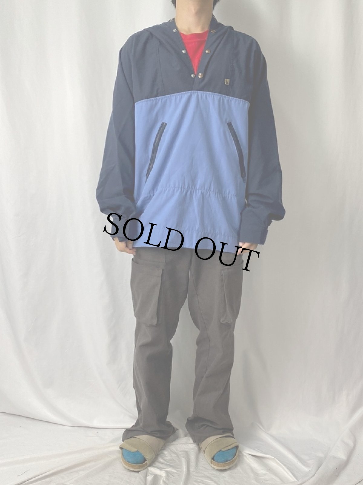 画像2: 80's Mother Karen's 2トーン アノラックパーカー L (2)