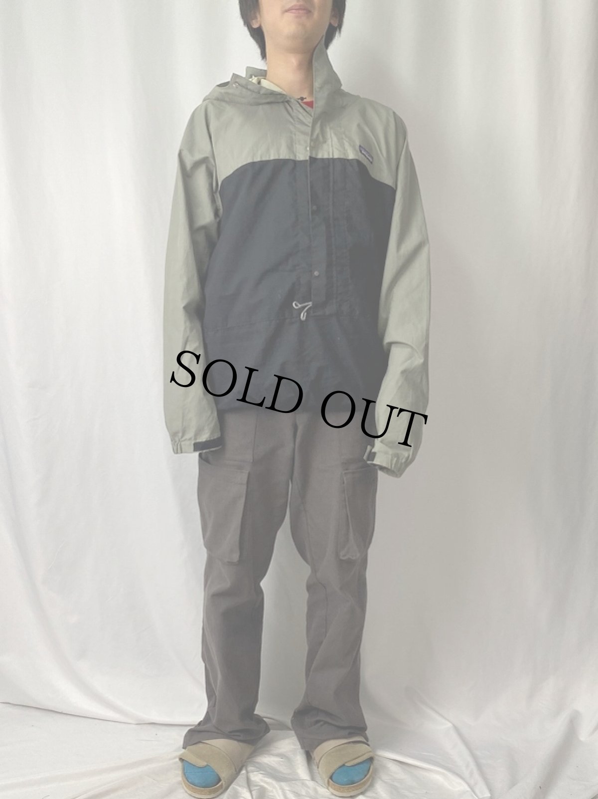 画像2: 2000's Patagonia 2トーン アノラックパーカー L (2)
