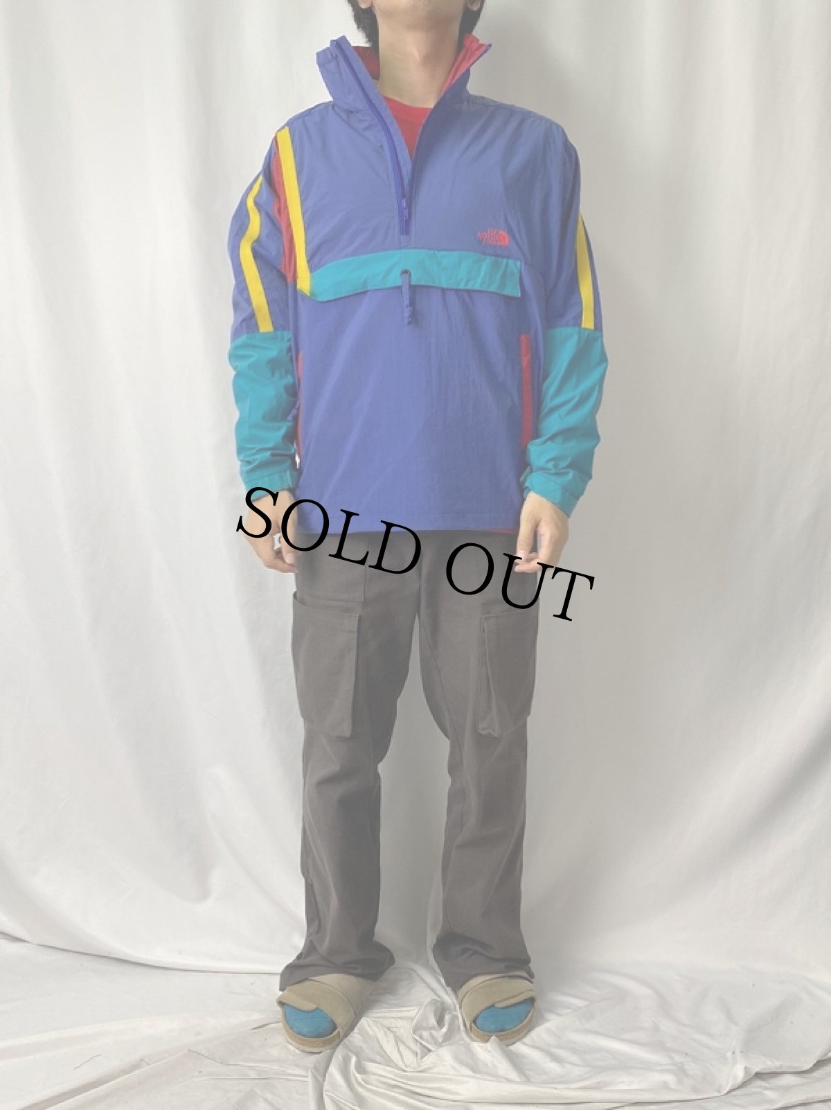 画像2: THE NORTH FACE クレイジーパターン ナイロンアノラックジャケット S (2)