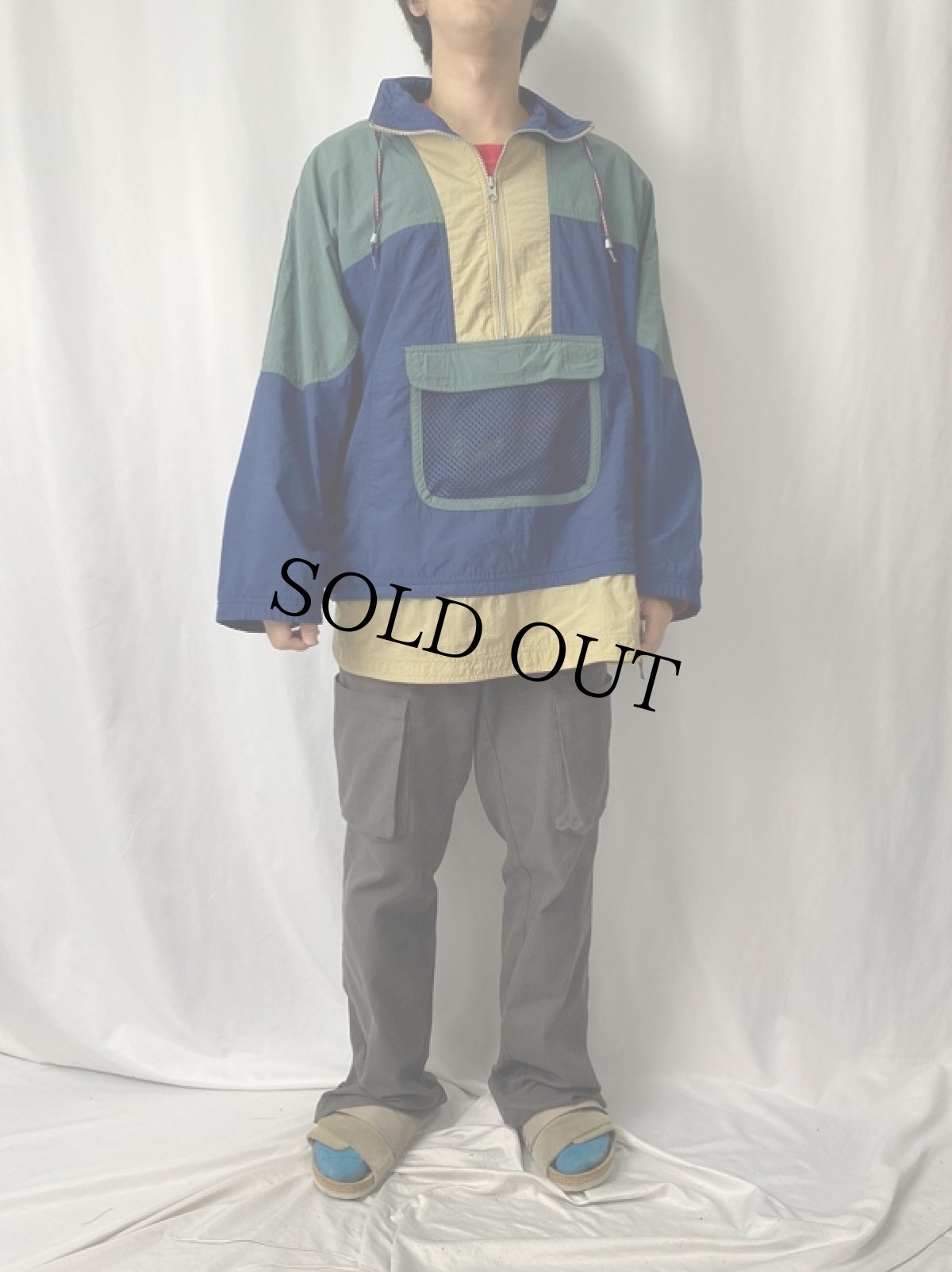 画像2: 90〜2000's NIKE 切り替えデザイン ナイロンアノラックジャケット XL (2)