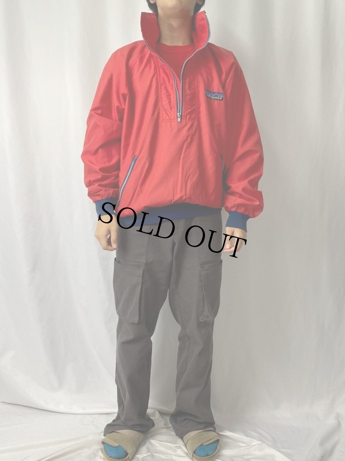 画像2: 80's Patagonia デカタグ ナイロンプルオーバージャケット L (2)