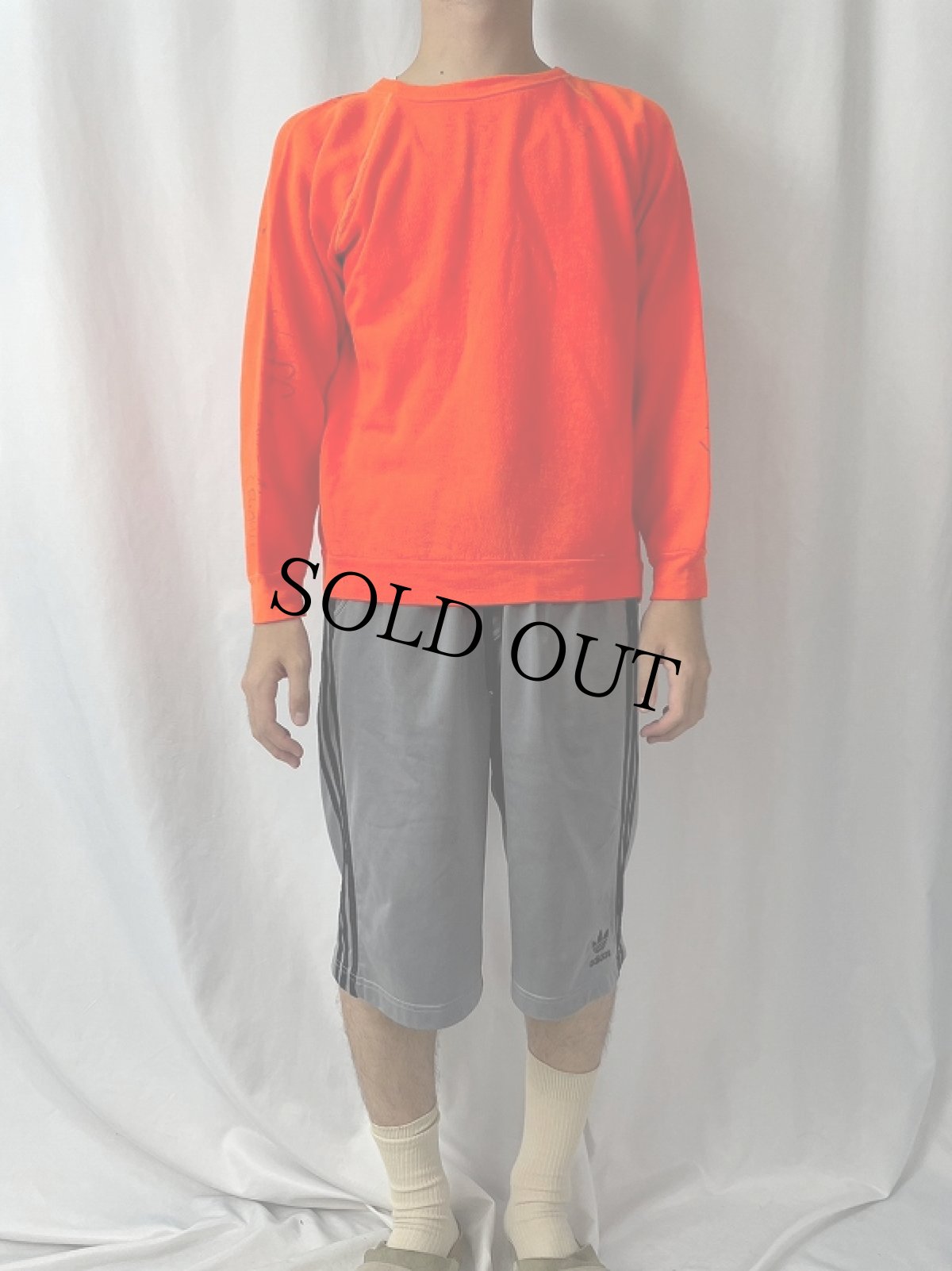 画像3: 70〜80's USA製 ハンドペイント ラグランスウェット L (3)