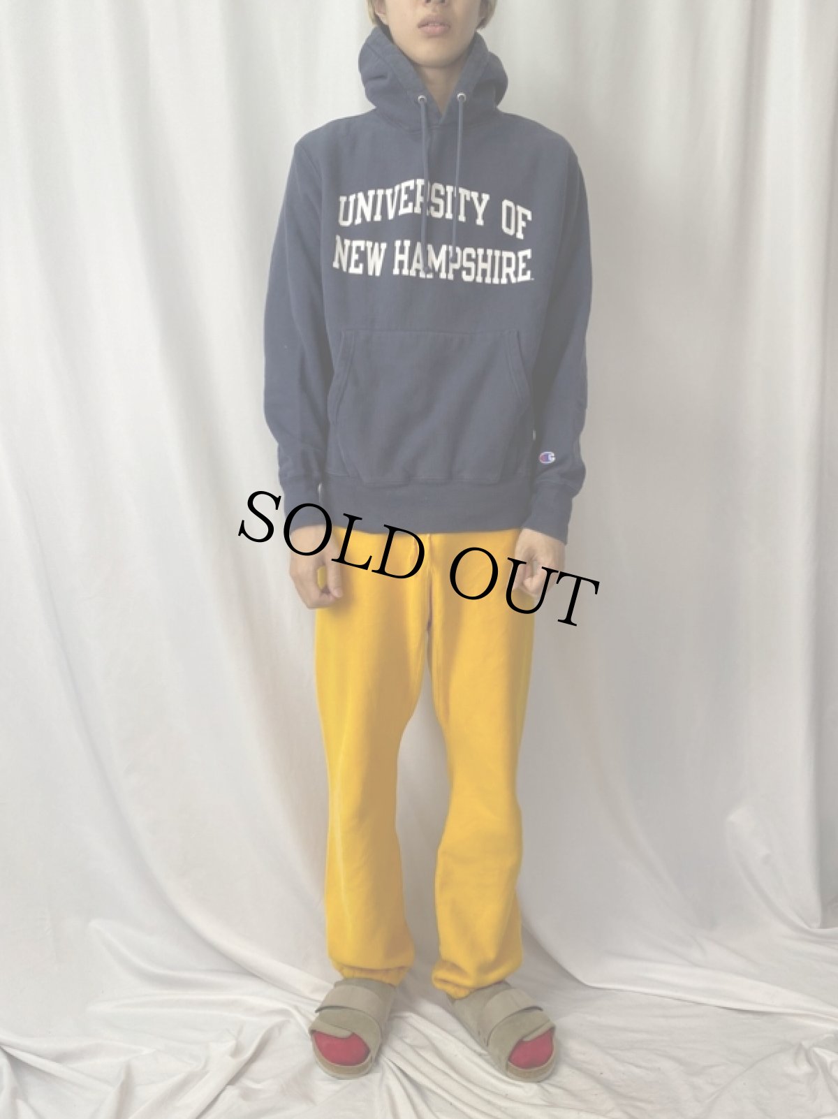 画像3: Champion REVERSE WEAVE "UNIVERSITY OF NEW HAMPSHIRE" プリントスウェットフーディー M (3)