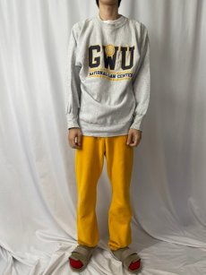 画像2: 90's Champion REVERSE WEAVE USA製 "GWU" プリントスウェット XL (2)