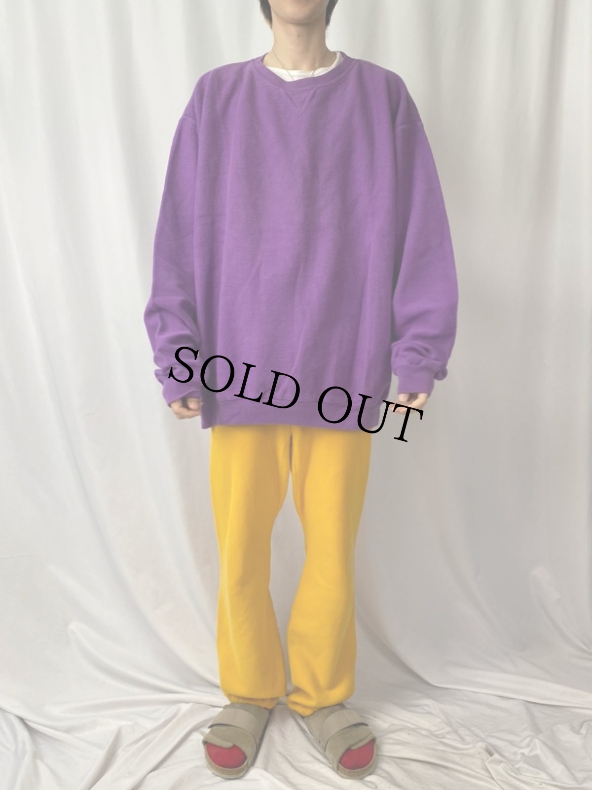 画像2: LANDS'END 前V パイルスウェット (2)