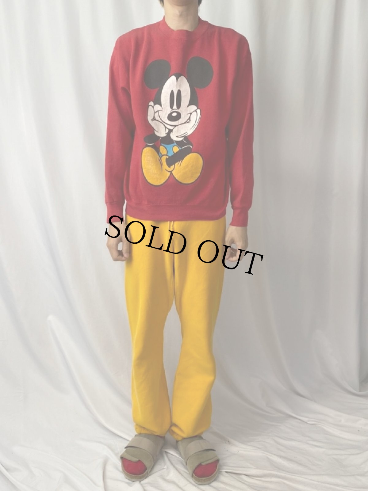 画像2: 90's MICKEY&CO. 青パンミッキー キャラクタープリントスウェット (2)