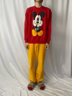 画像2: 90's MICKEY&CO. 青パンミッキー キャラクタープリントスウェット L (2)