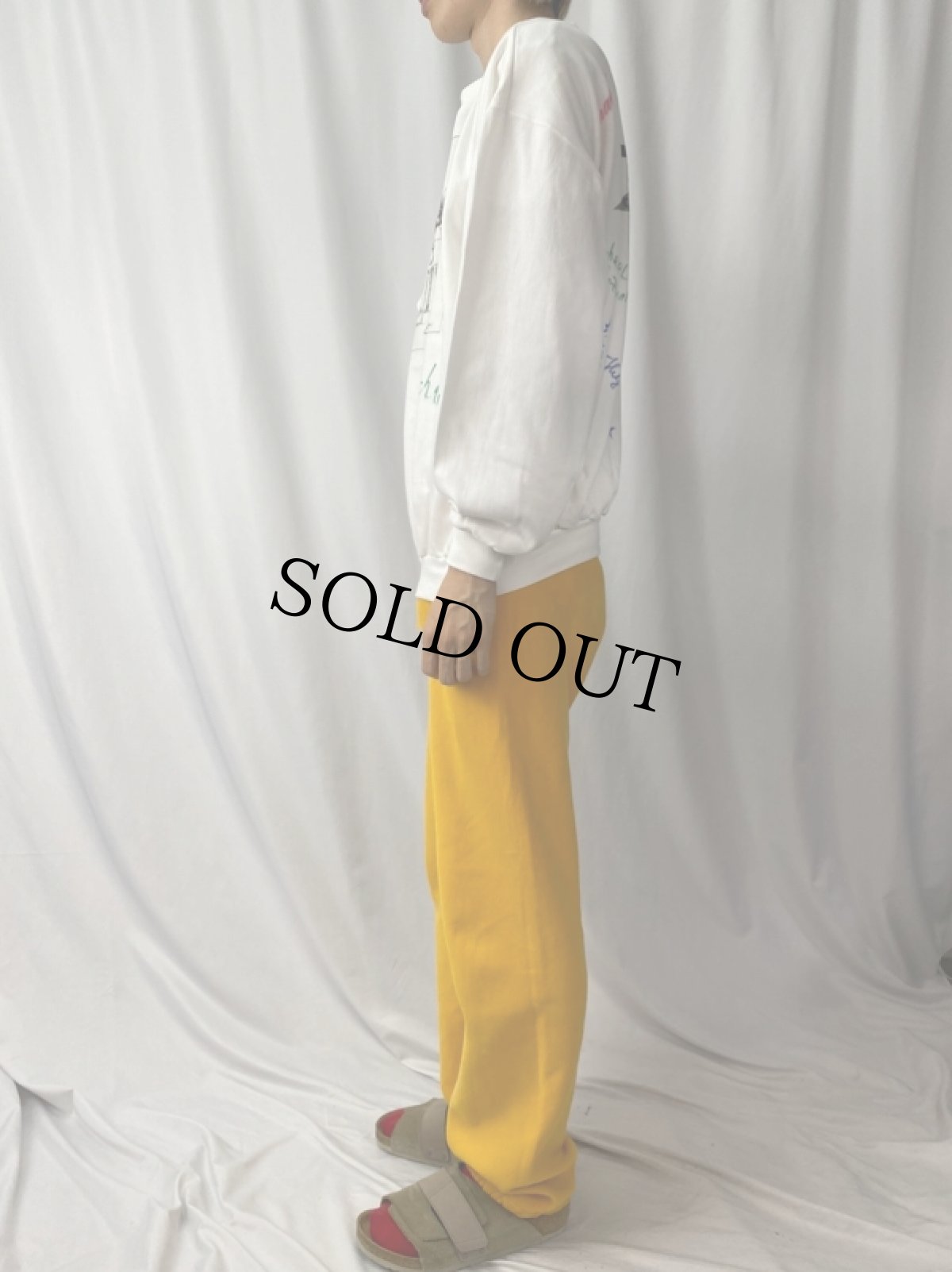 画像4: 90's "TSV Olching" アートプリント×ハンドペイントスウェット L (4)