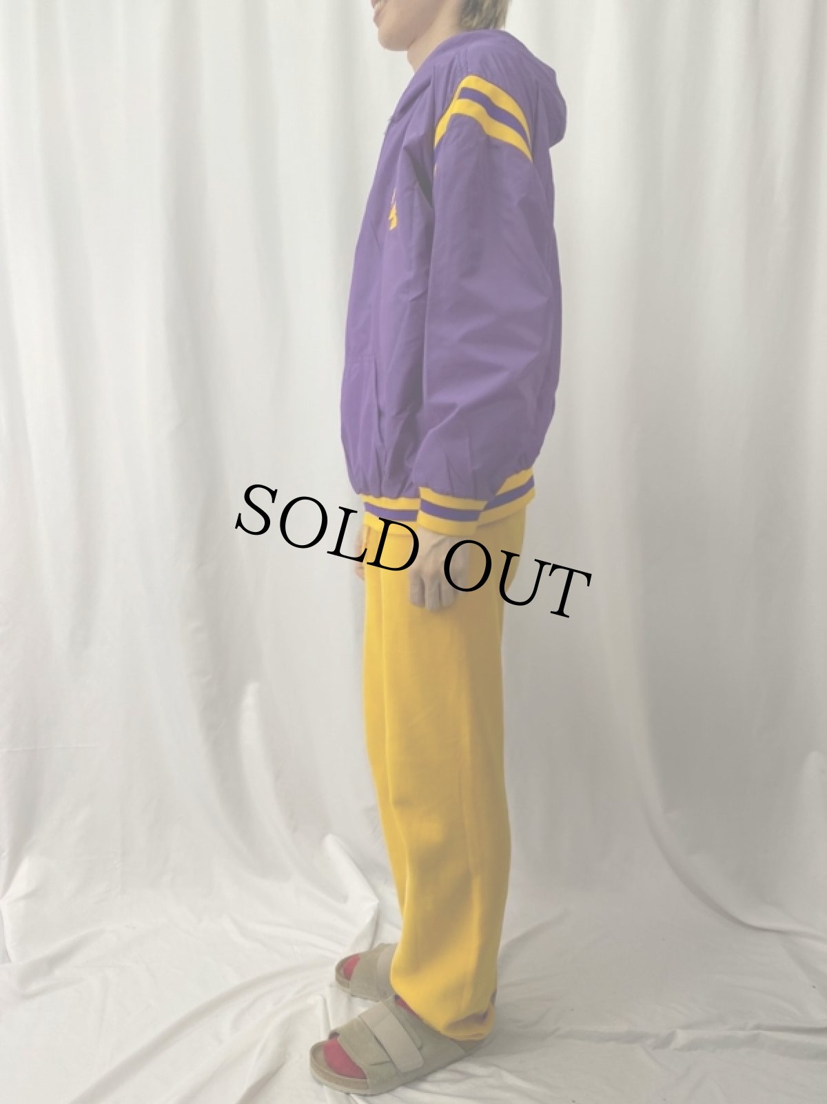 画像4: 70's USA製 "MENDOTA" ハーフジップ ナイロンプルオーバーパーカー XL (4)