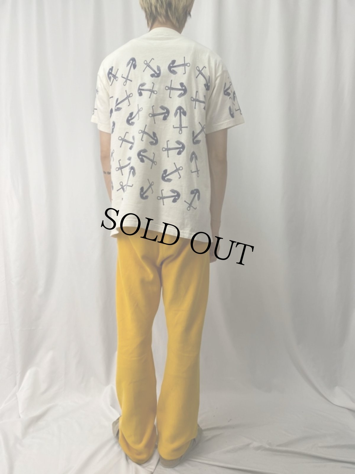 画像4: 90's MICHIGAN RAG CO. USA製 アンカー柄 プリントTシャツ XL (4)