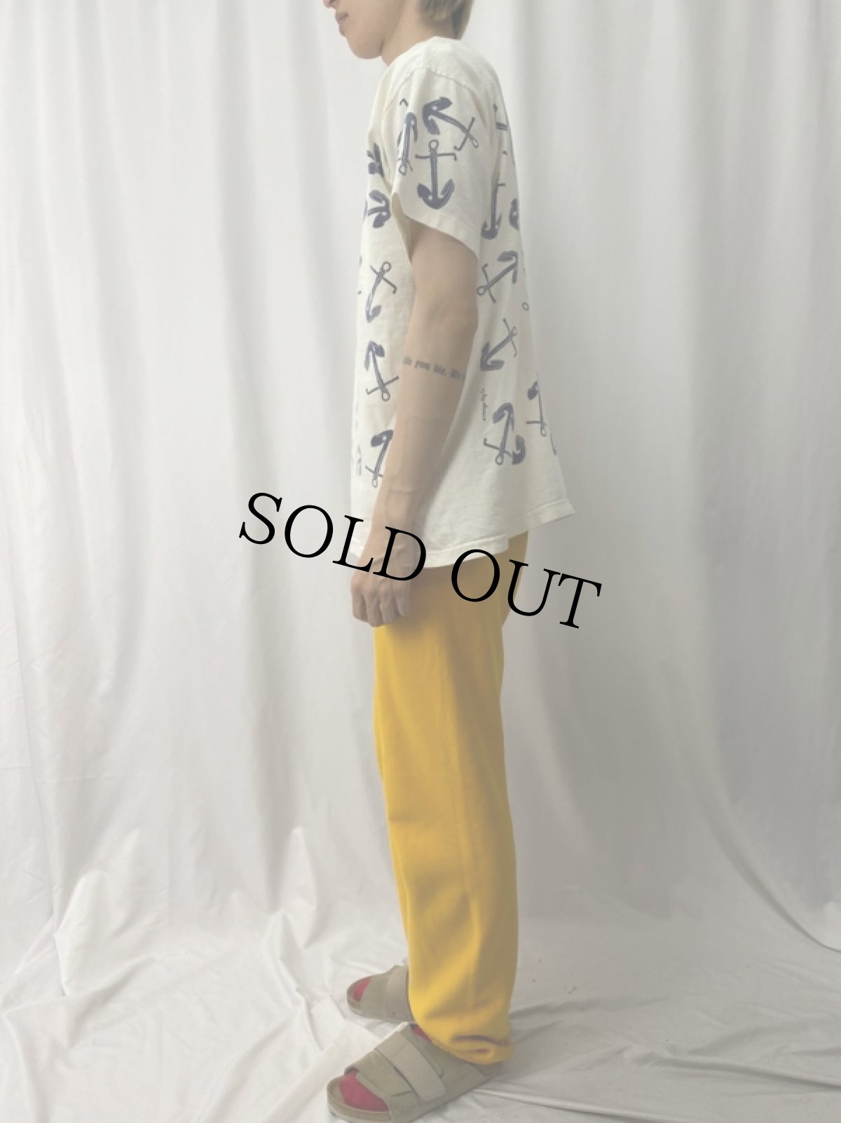 画像3: 90's MICHIGAN RAG CO. USA製 アンカー柄 プリントTシャツ XL (3)