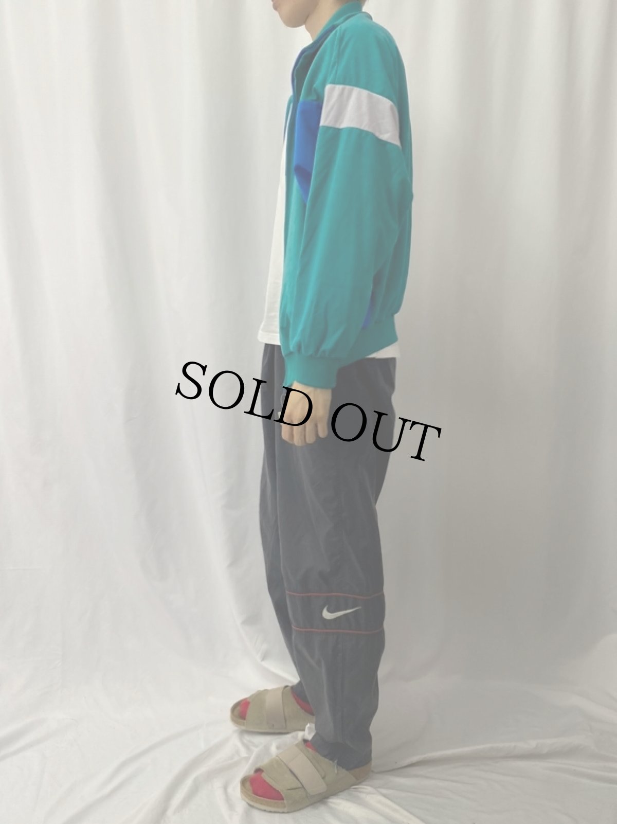 画像3: 70〜80's 切り替えデザイン ベロアジャージ L (3)