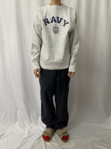 画像2: 90's REVERSE WEAVE TYPE USA製 "NAVY" プリントスウェット L (2)