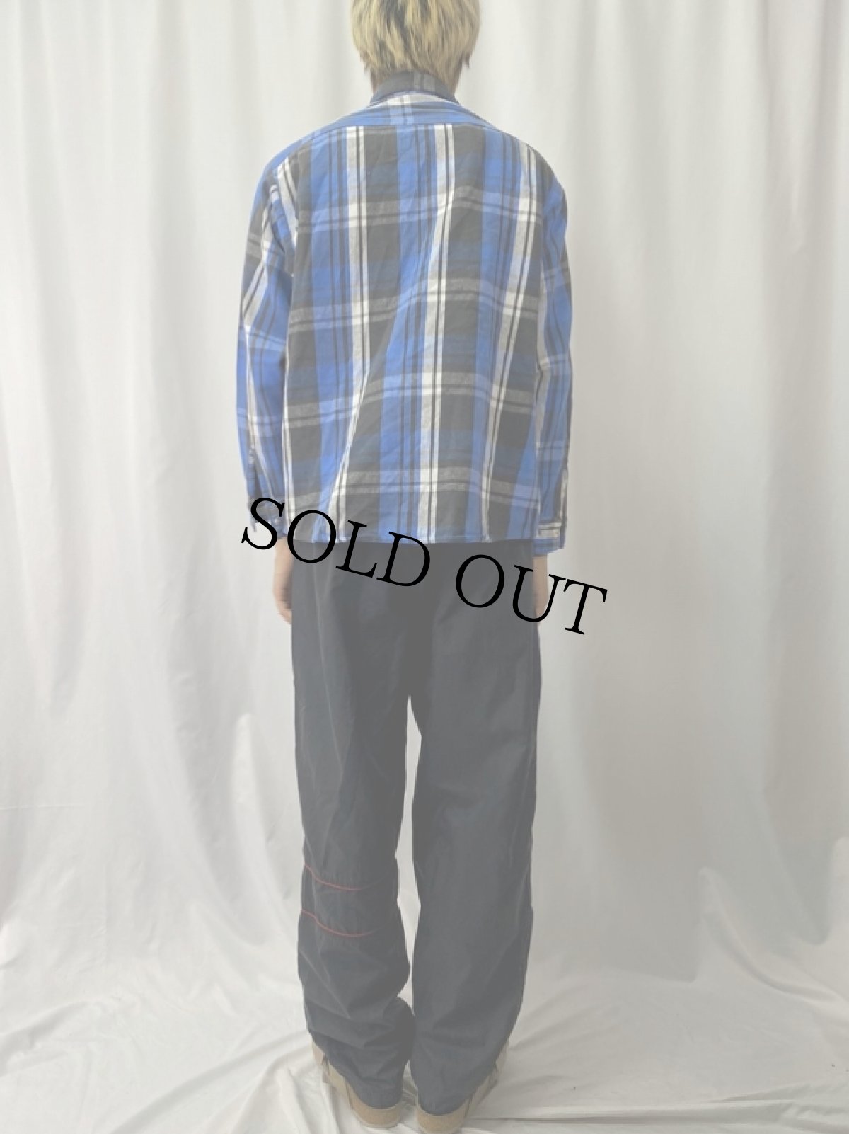 画像4: FIVE BROTHERS チェック柄 ヘビーネルシャツ XL (4)