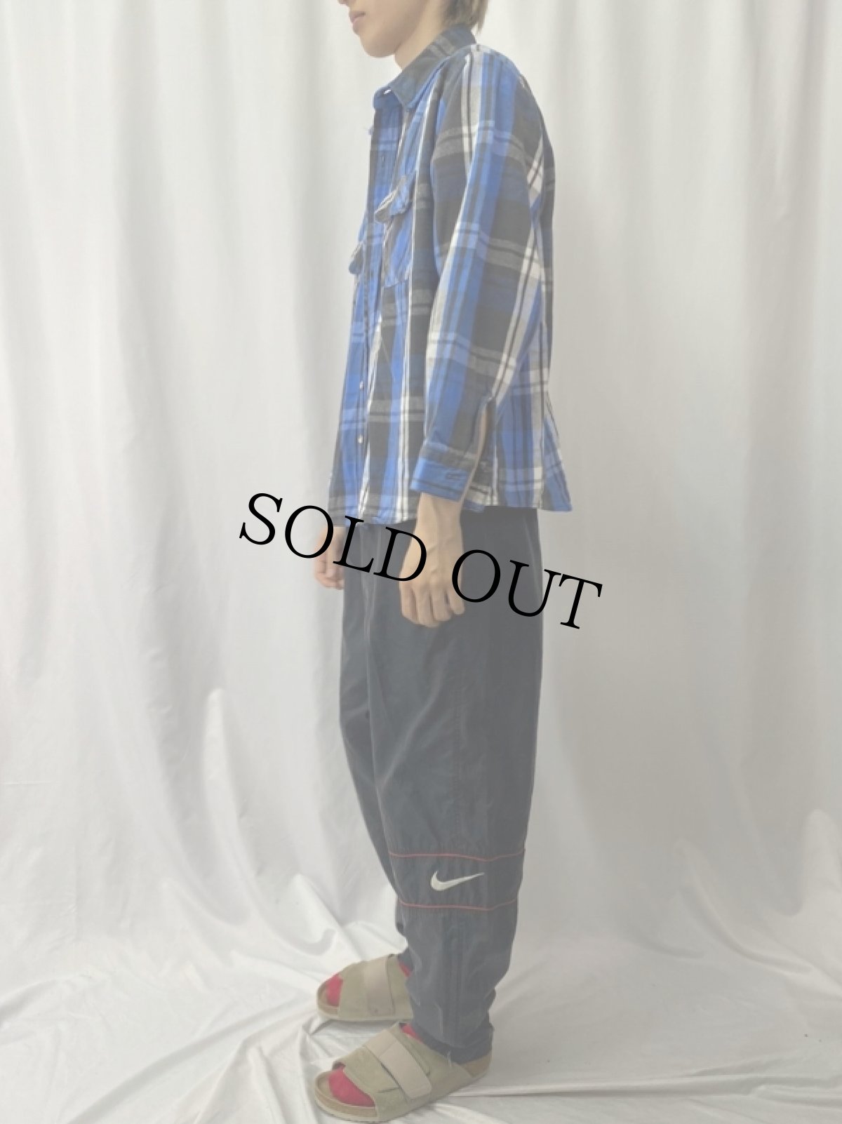 画像3: FIVE BROTHERS チェック柄 ヘビーネルシャツ XL (3)