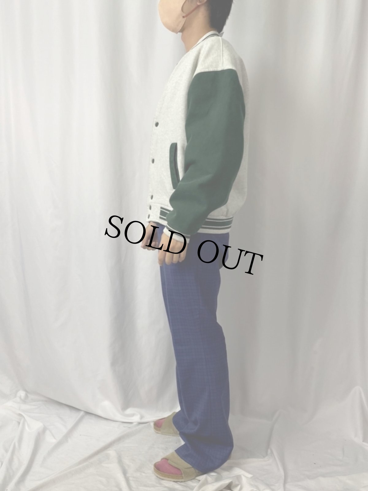 画像3: 90's〜 FRUIT OF THE LOOM 2トーン スウェットスタジャン L (3)