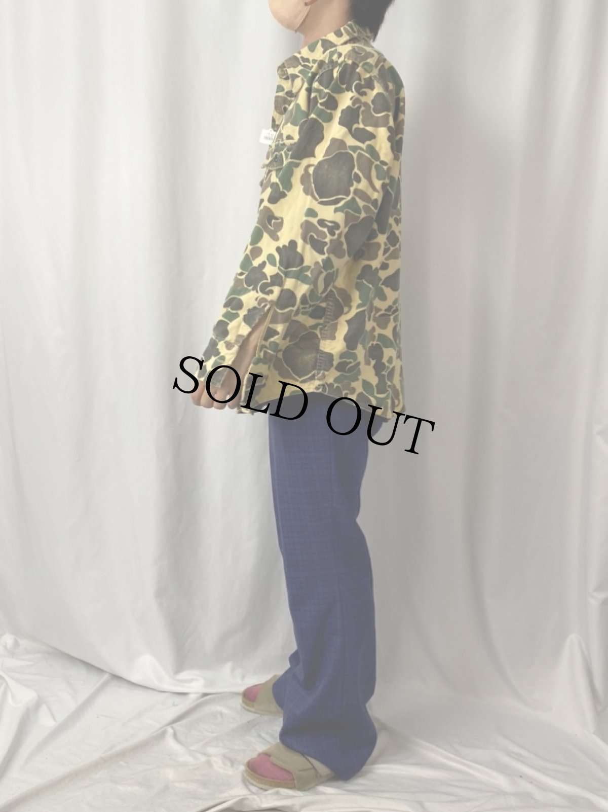 画像3: ダックハンターカモ柄 ネルシャツ L (3)