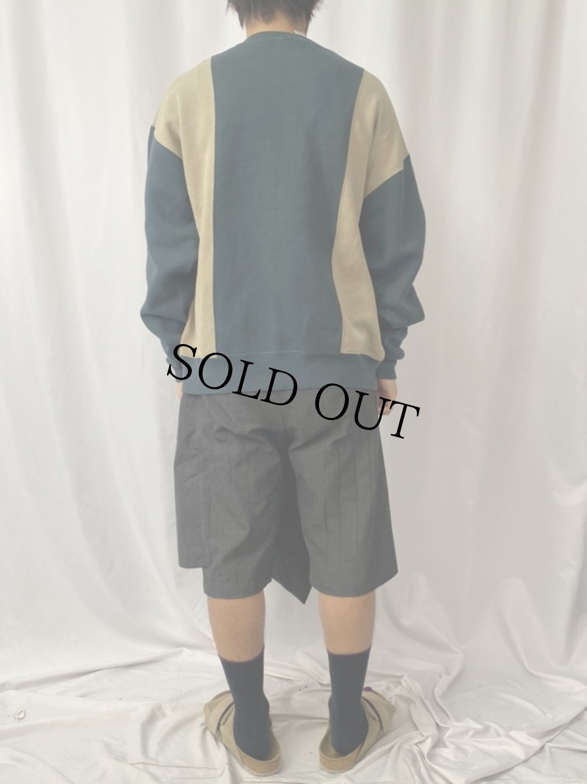 画像4: 90's〜 RUSSEL ATHELETIC USA製 切り替えデザイン 前Vスウェット L (4)