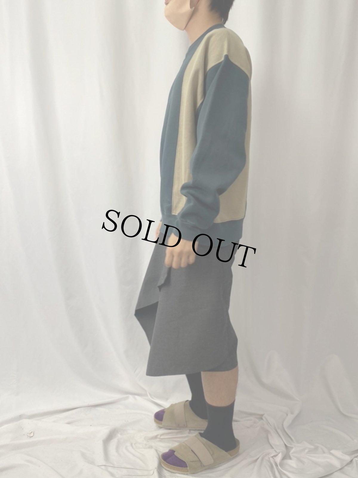 画像3: 90's〜 RUSSEL ATHELETIC USA製 切り替えデザイン 前Vスウェット L (3)