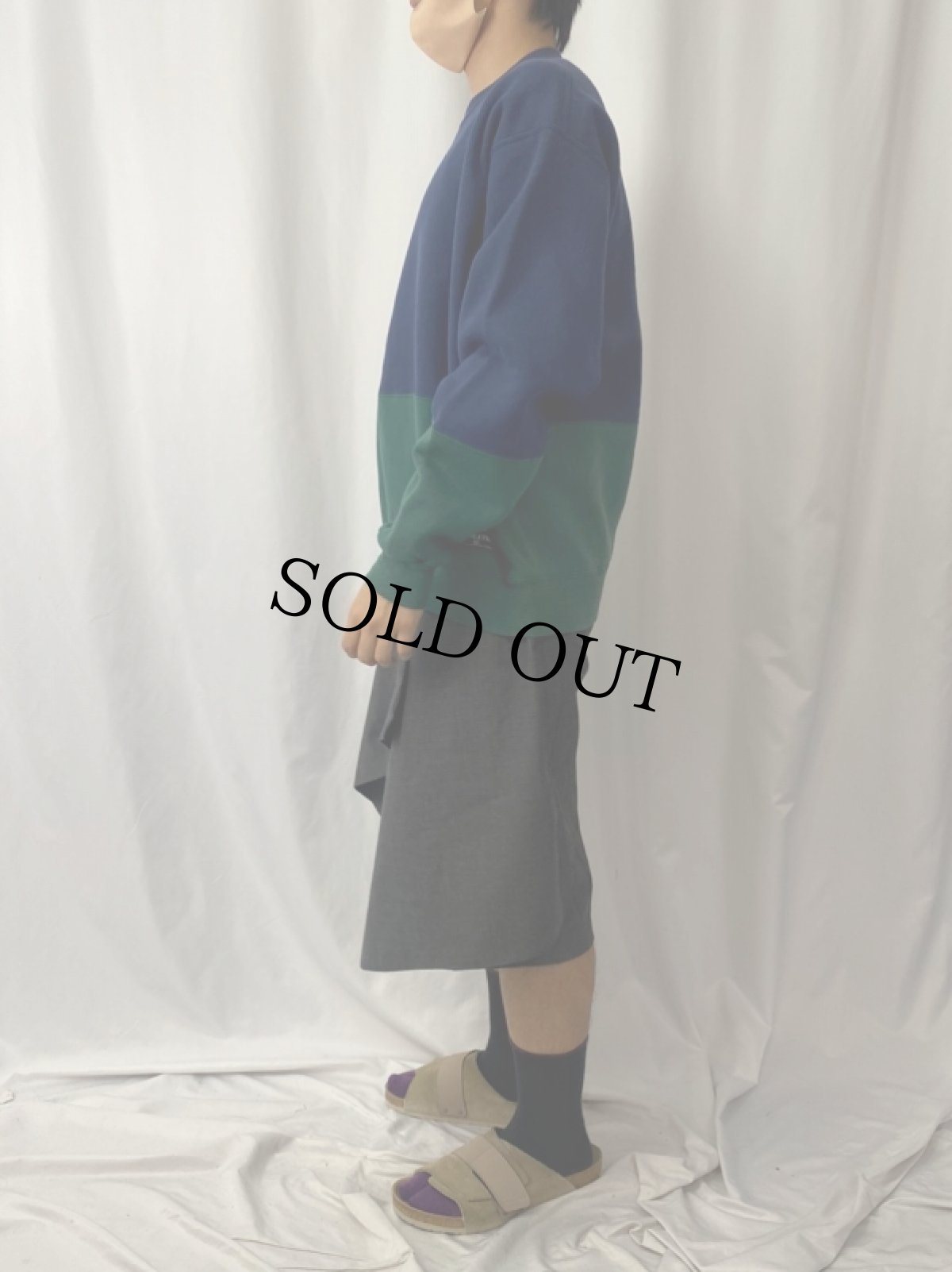 画像3: 90's〜 RUSSEL ATHELETIC USA製 切り替えデザイン 前Vスウェット L (3)