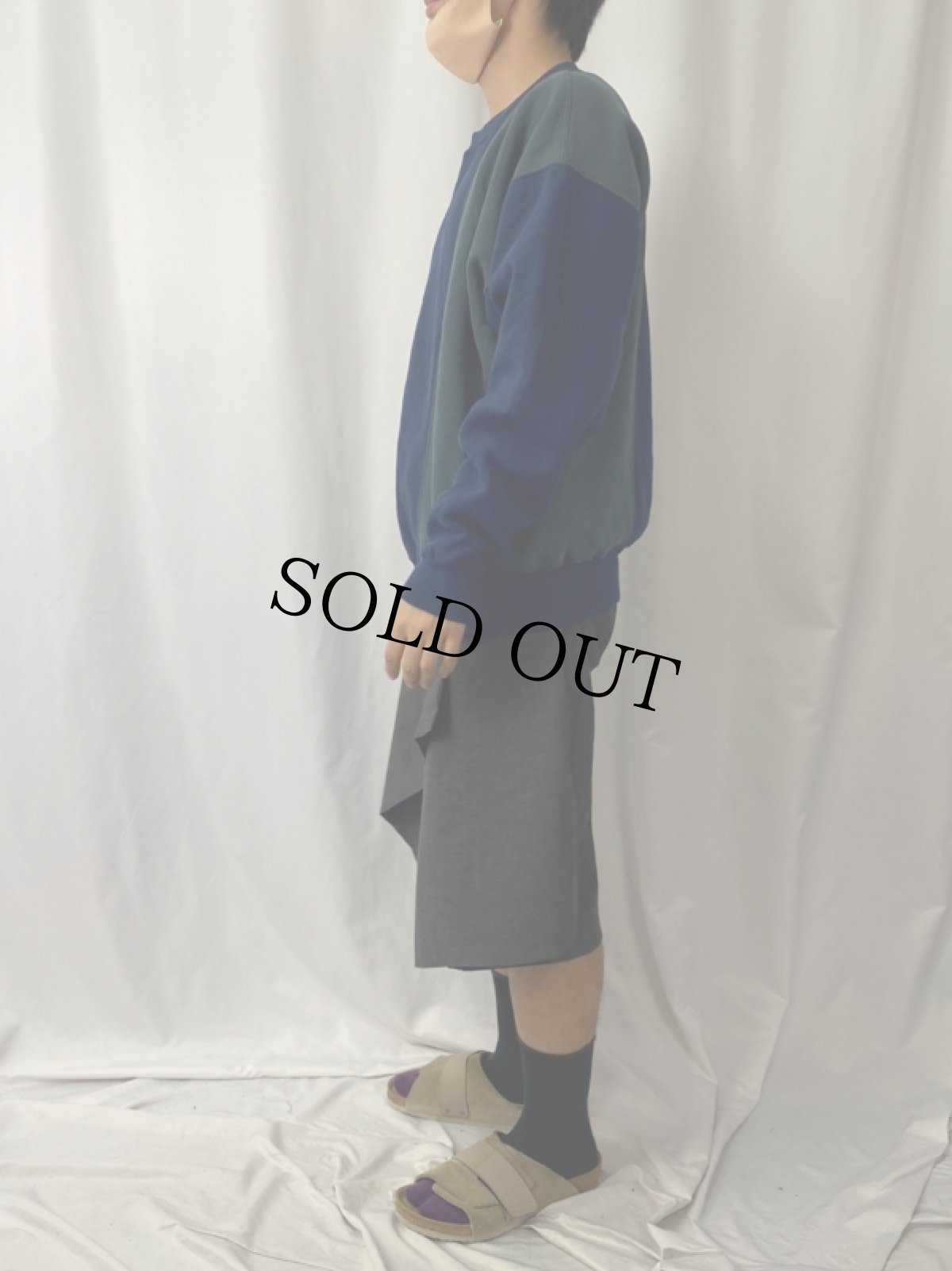 画像3: 90's〜 RUSSEL ATHELETIC USA製 切り替えデザイン 前Vスウェット XL (3)