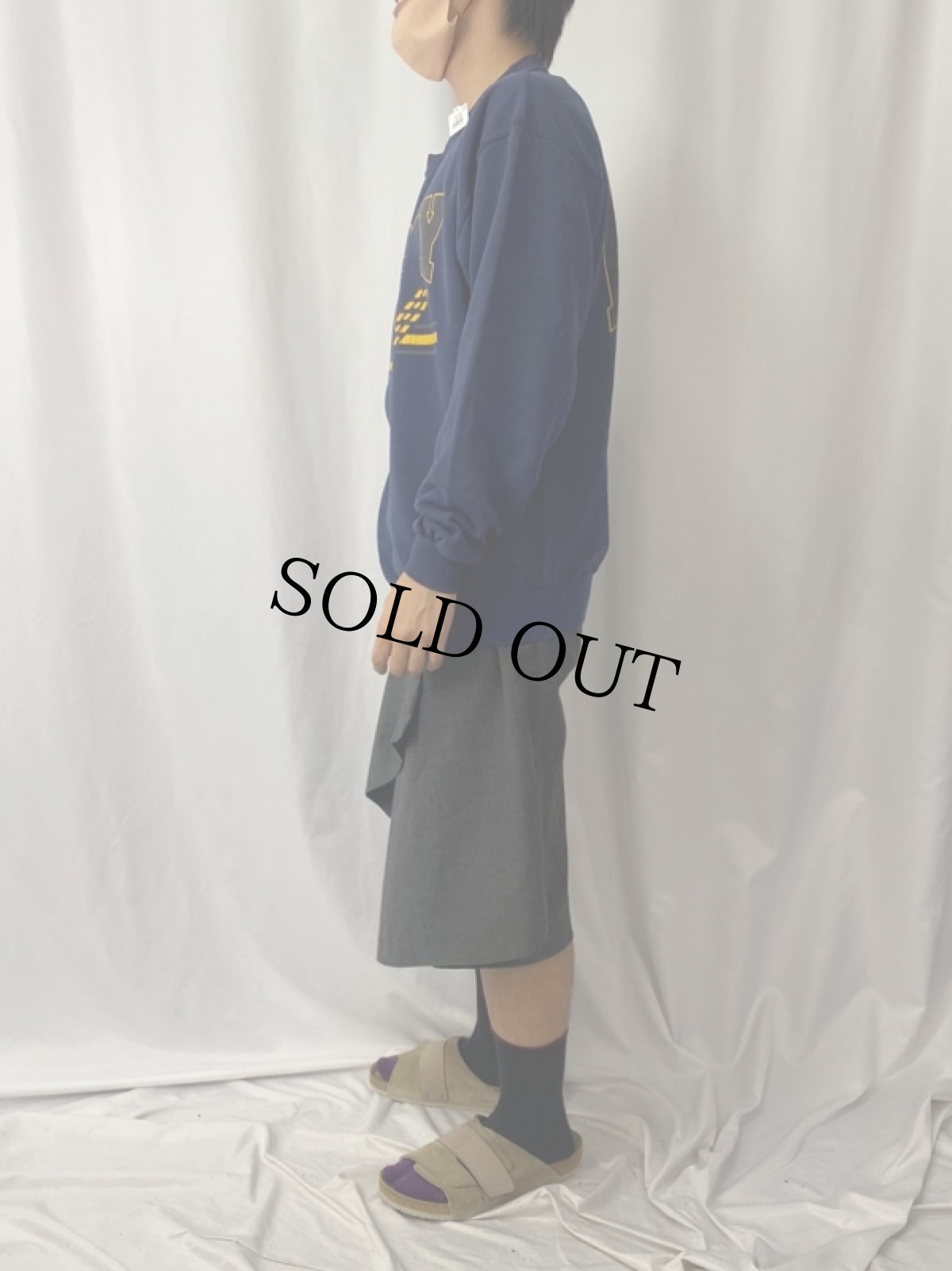 画像3: 90's SOFFE "NAVY" リフレクタープリントスウェット NAVY L (3)