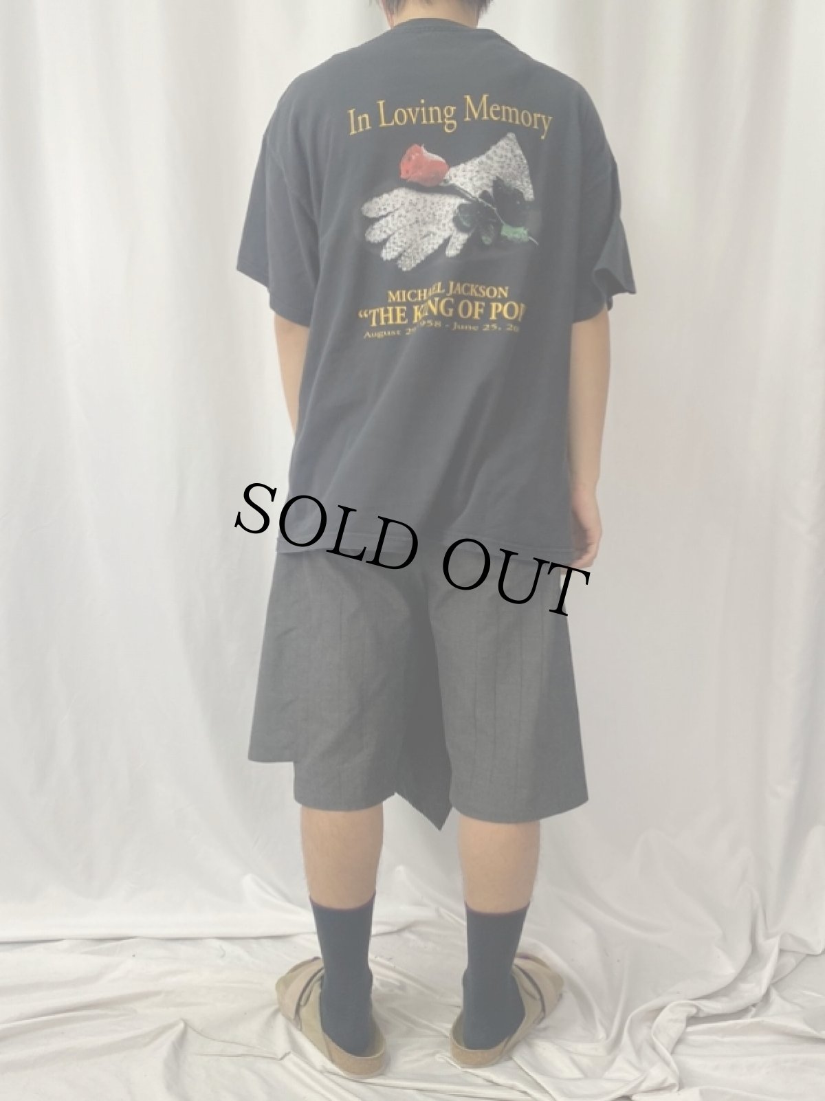 画像4: MICHAEL JACKSON "THE KING OF POP" ミュージシャン追悼Tシャツ XL (4)