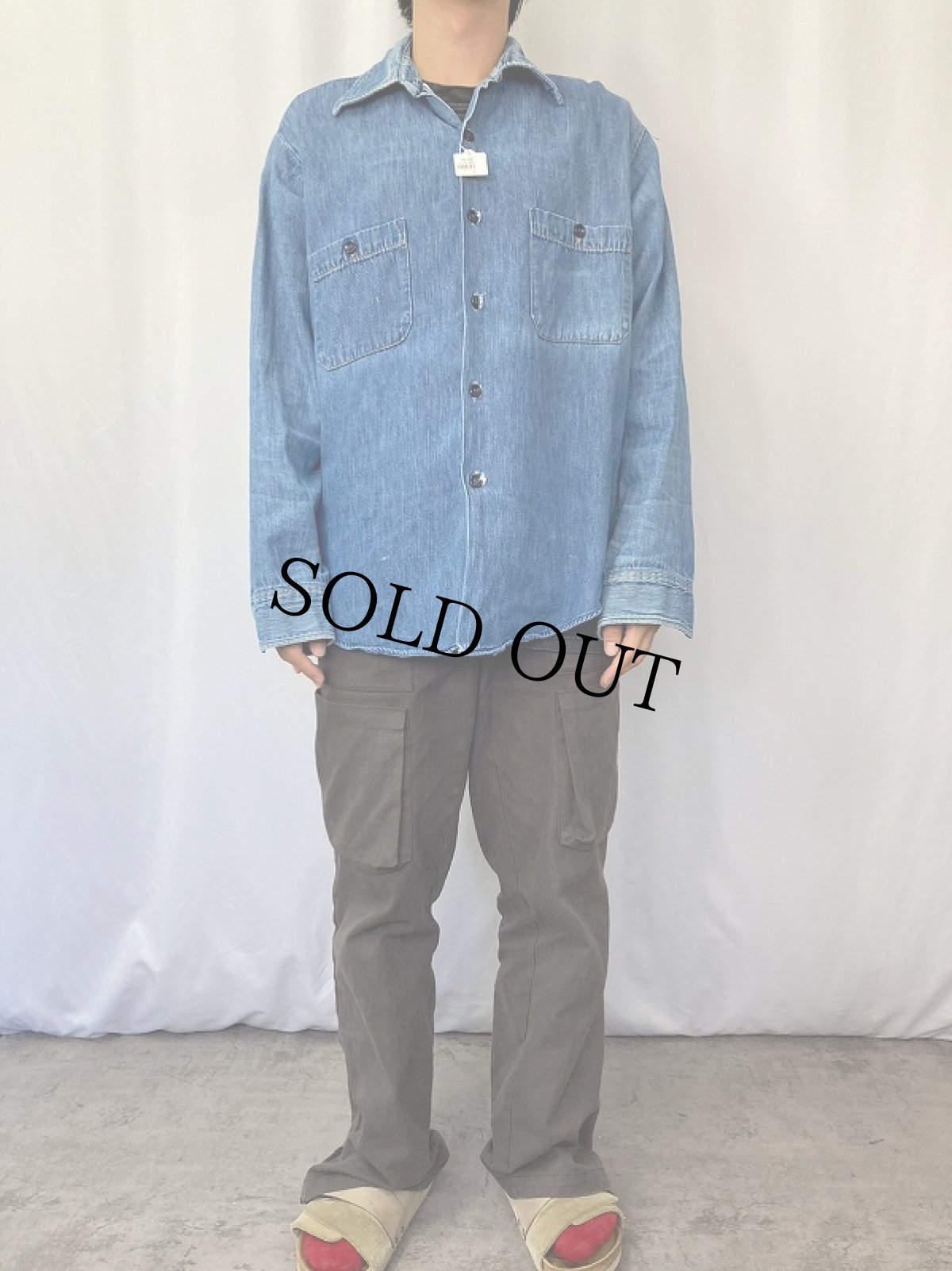 画像2: 70〜80's デニムワークシャツ (2)