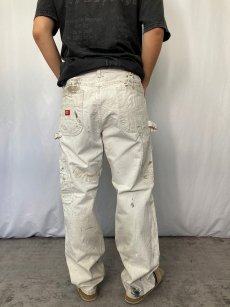 画像3: Dickies ペンキペイント ダブルニーペインターパンツ W35 (3)