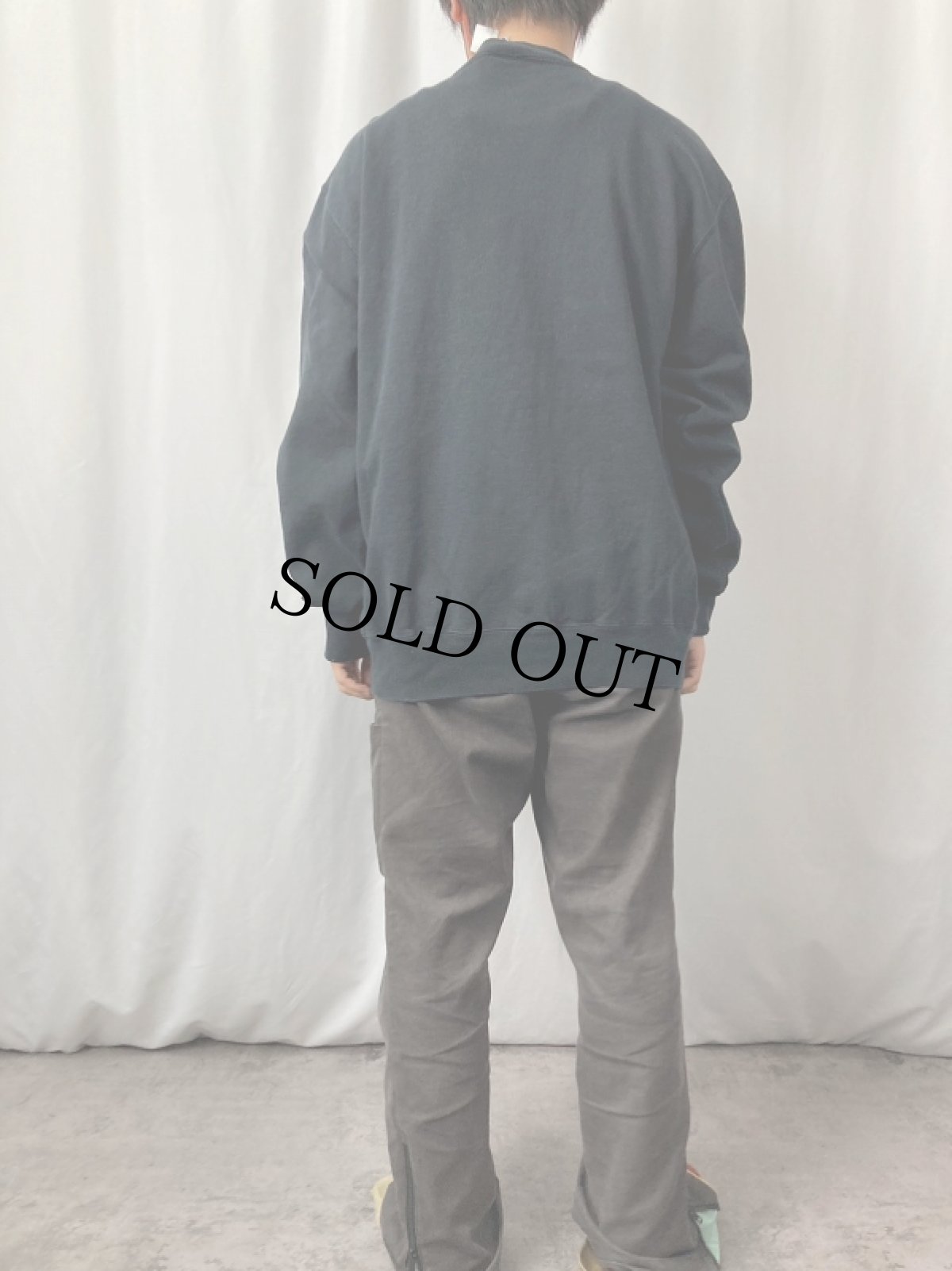 画像3: 90's Champion USA製 ロゴ刺繍 前Vスウェット XL (3)