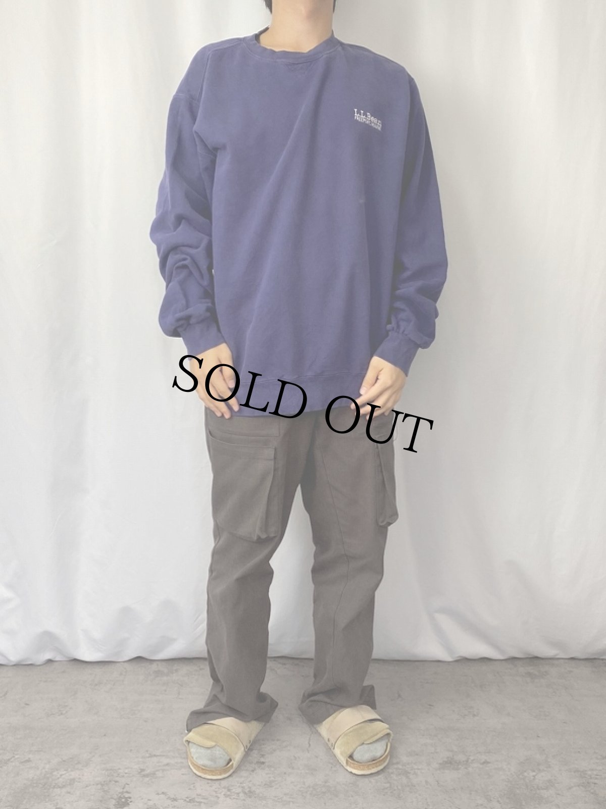 画像2: 90's L.L.Bean USA製 ロゴ刺繍 スウェット M (2)