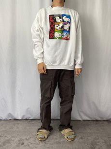 画像2: 90's SNOOPY USA製 "PEANUTS 50 CELEBRATION" キャラクタープリントスウェット XL (2)