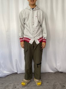 画像2: 90's Champion REVERSE WEAVE USA製 フルスナップスウェットフーディー L (2)