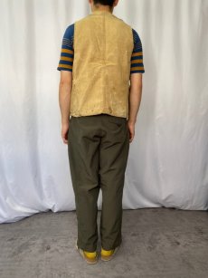 画像3: 30's HUDSON DUXBAK ハーフムーンポケット ハンティングベスト SIZE38 (3)