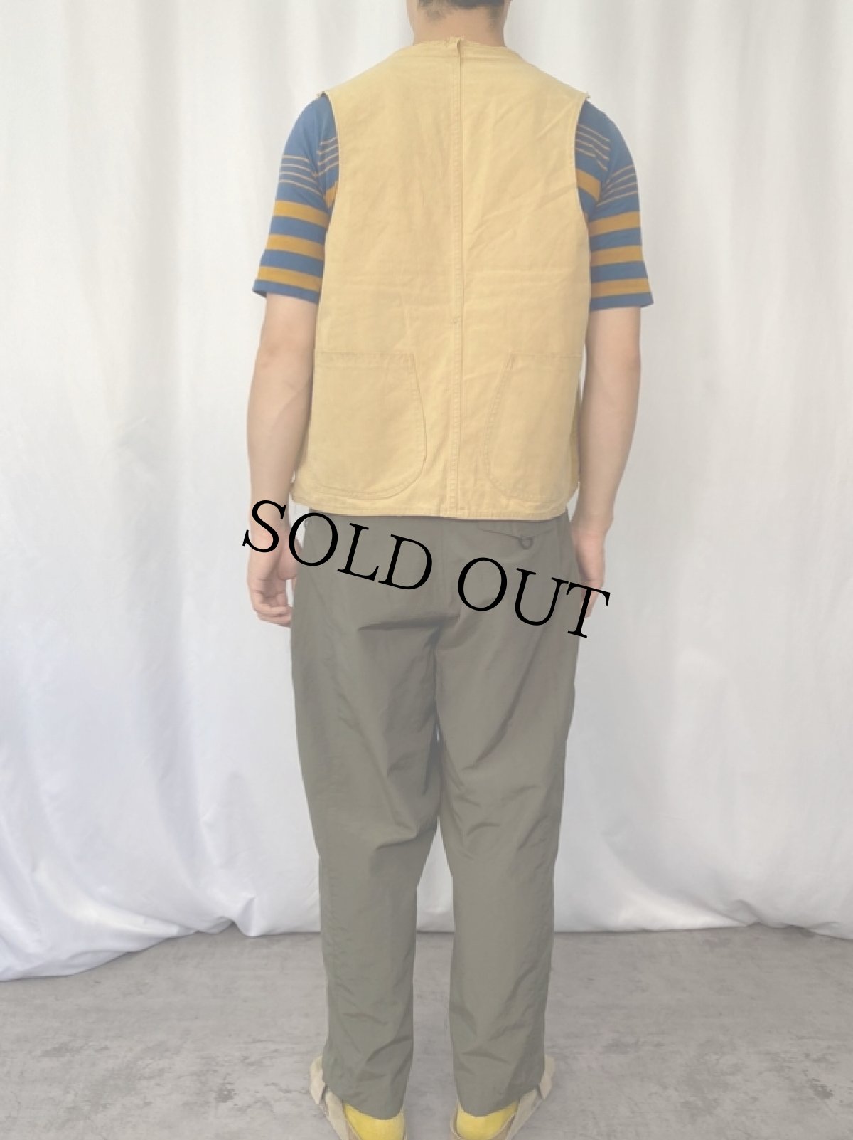 画像3: 40〜50's BLUE BILL by RED HEAD ハーフムーンポケット ハンティングベスト (3)