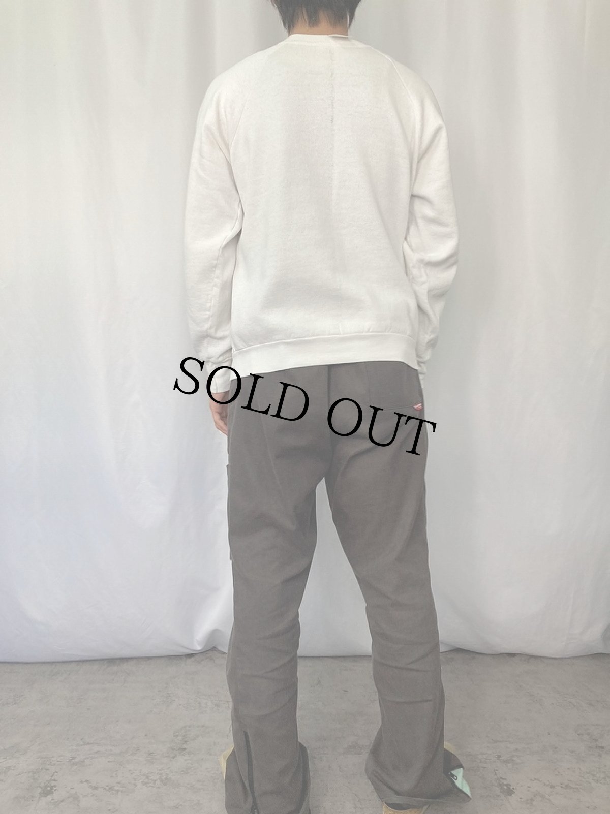 画像3: 90's USA製 "MENTAL FLOSS" シュールイラスト ラグランスウェット L (3)