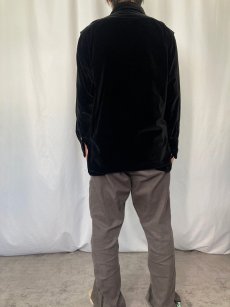 画像3: POLO Ralph Lauren ITALY製 ブラックベルベットシャツ L (3)