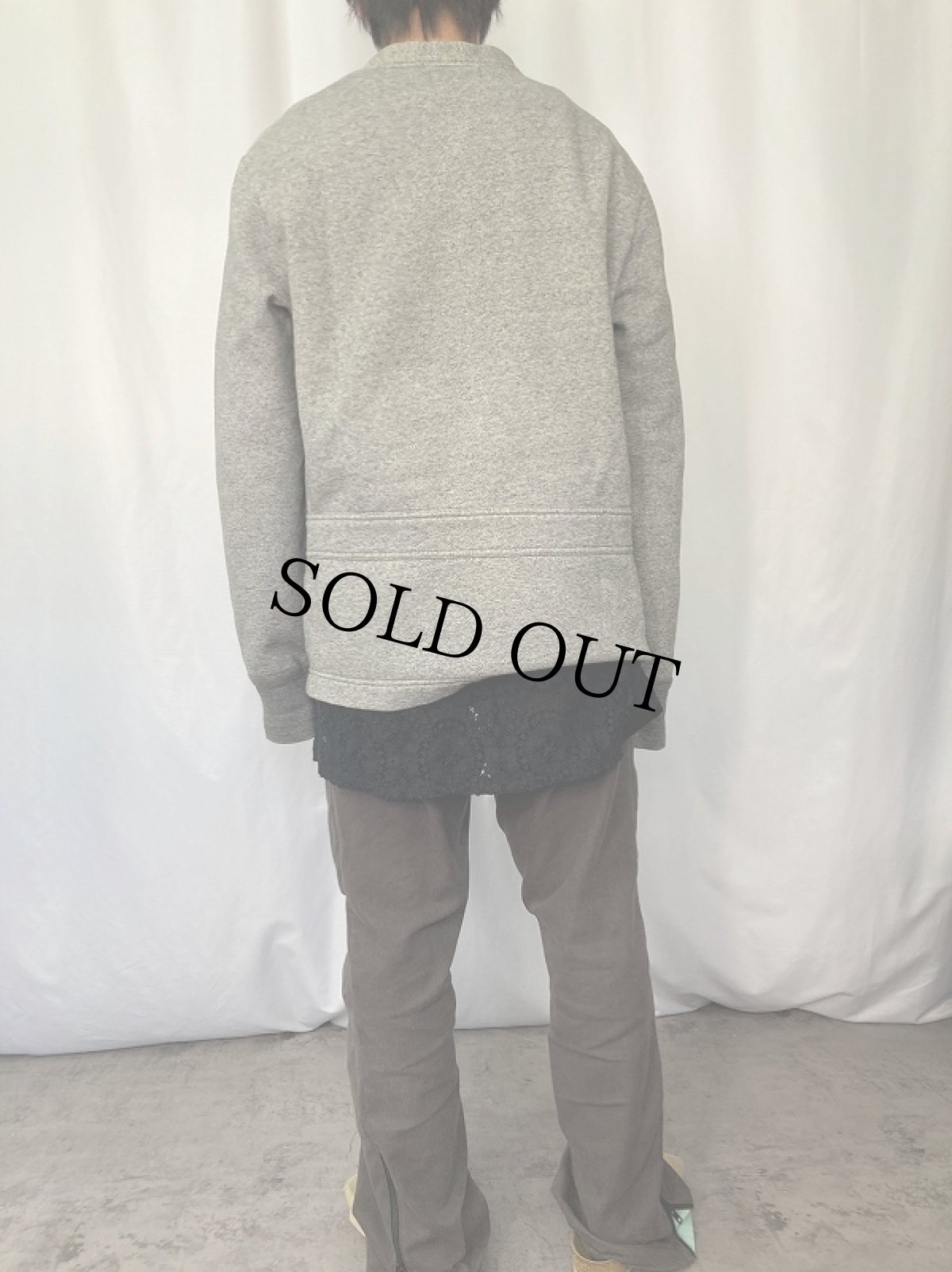 画像3: POLO Ralph Lauren ゴマ塩 スウェットカーディガン L (3)