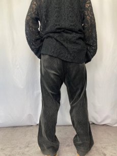 画像3: 90's POLO Ralph Lauren USA製 "POLO CORDS" 2タック 太畝コーデュロイパンツ BLACK W34 (3)