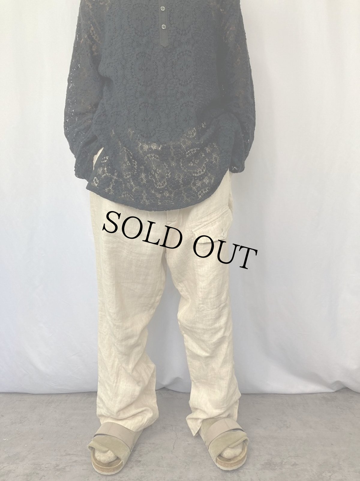 画像2: POLO Ralph Lauren ITALY製 "British Army SAS TYPE" リネンパンツ W28-37 (2)