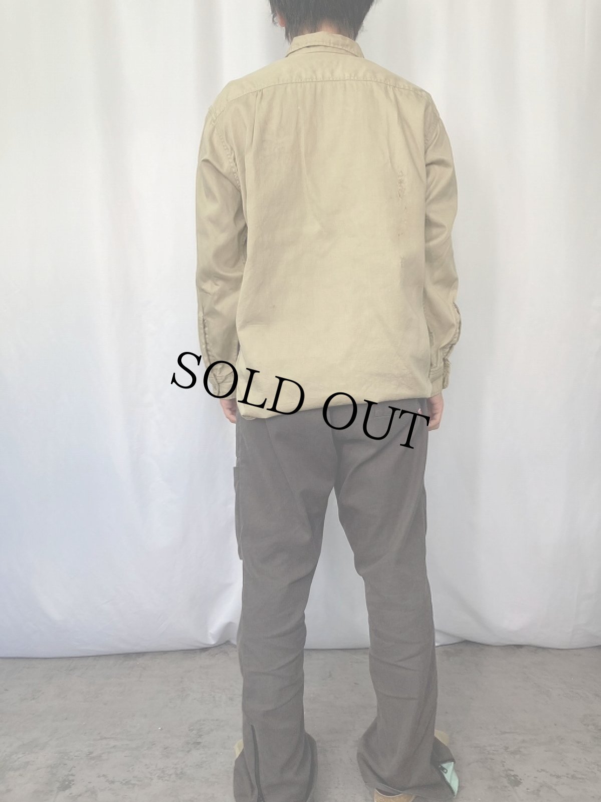 画像3: 60's Lee USA製 マチ付き コットンワークシャツ SIZE16-16 2/1 (3)