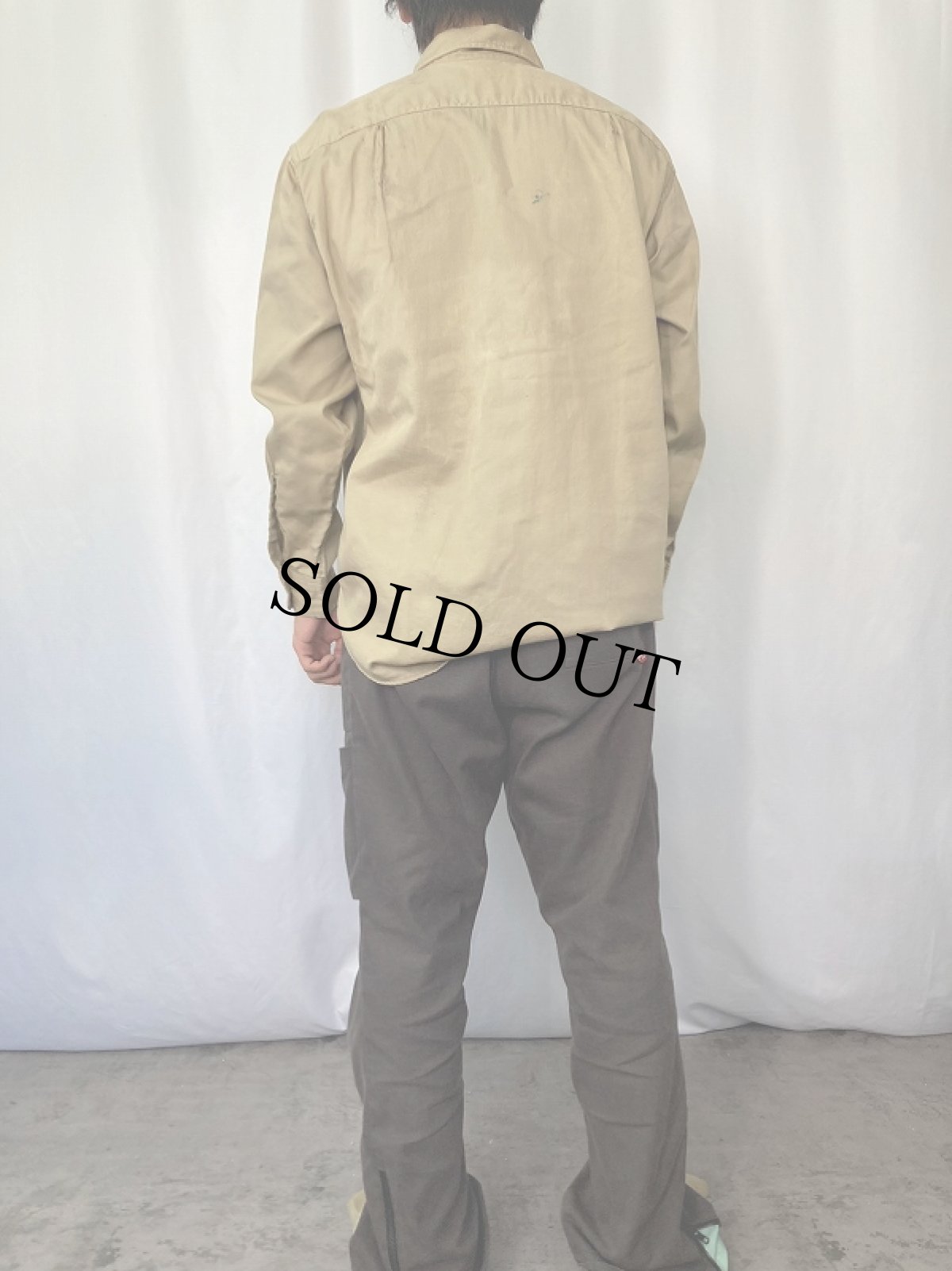 画像3: 60's Lee USA製 マチ付き コットンワークシャツ SIZE16-16 2/1 (3)