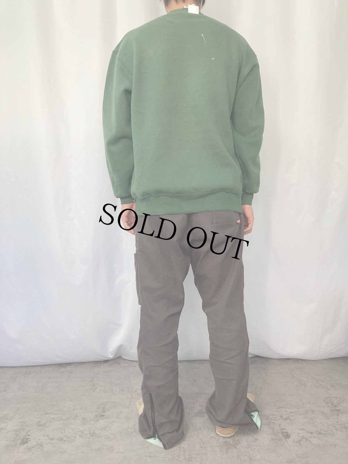 画像3: 90's〜 USA製 "MICHIGAN STATE" 前V プリントスウェット L (3)