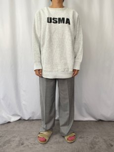 画像2: 90's〜 REVERSE WEAVE TYPE "USMA" プリントスウェット XL (2)