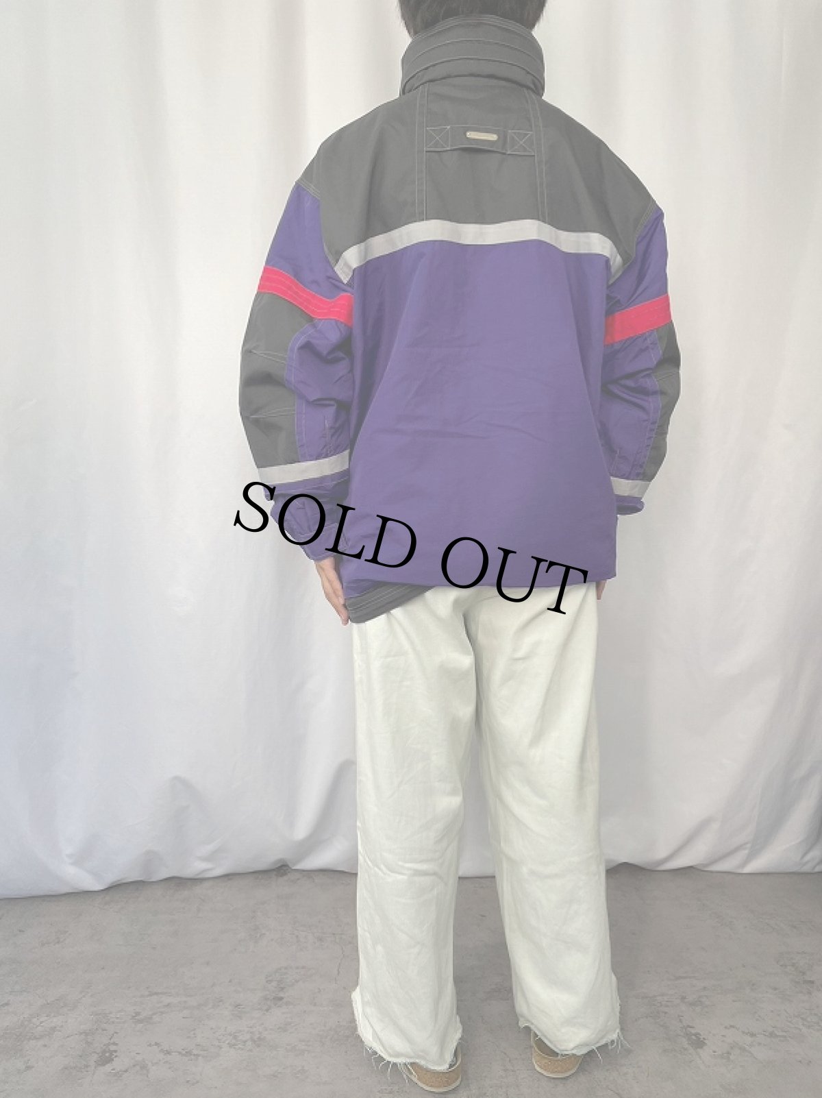 画像3: 【SALE】 POWDERHORN ナイロンアノラックパーカー M (3)