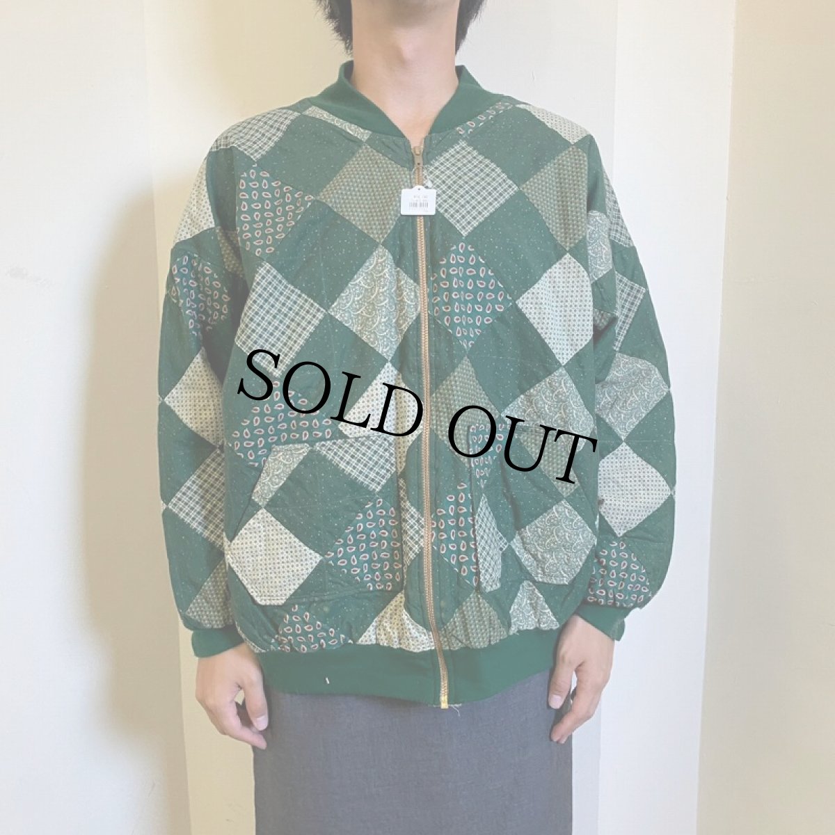 画像2: 〜90's 総柄 パッチワーク ジップジャケット (2)