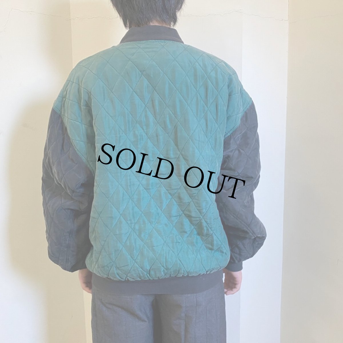 画像3: KASANOVA 2トーン シルクキルティングジャケット L (3)