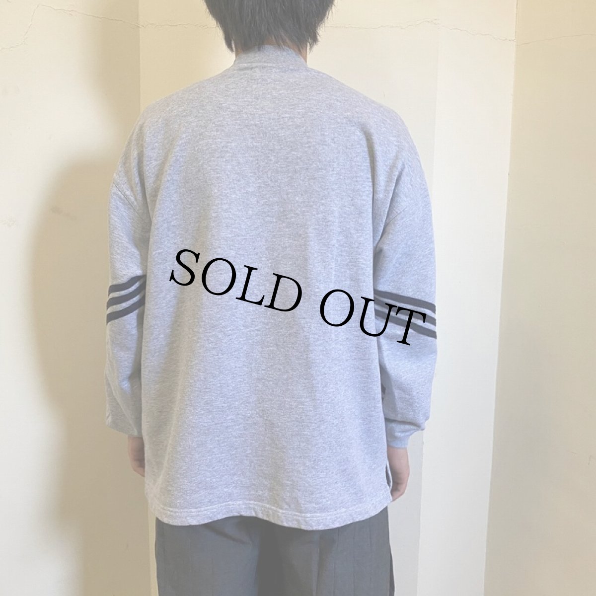 画像3: adidas ロゴ刺繍 モックネックスウェット (3)