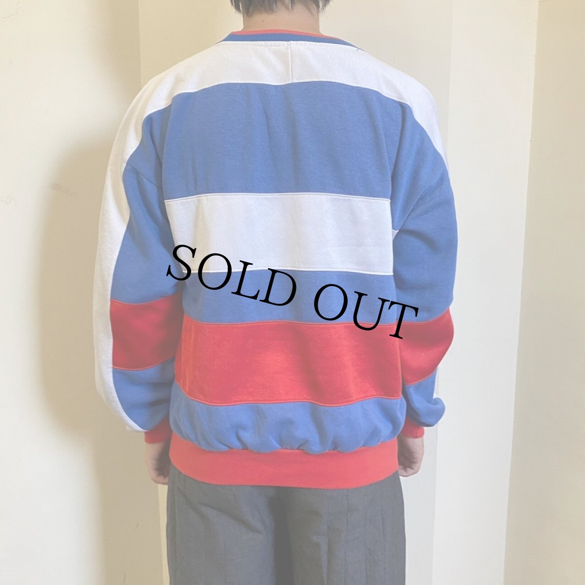 画像3: 90's adidas ロゴ刺繍 切り替えスウェット (3)